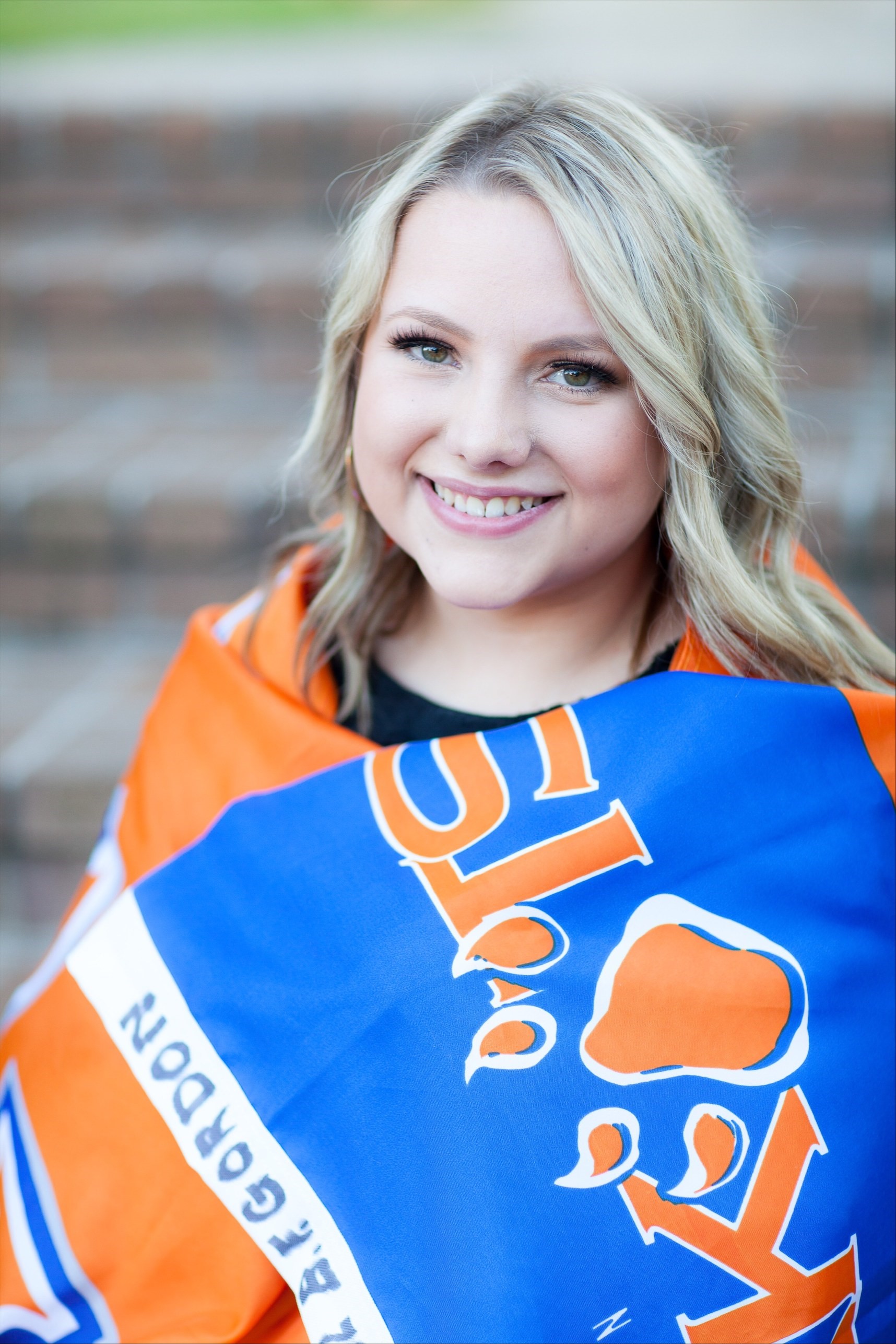 carson gordon with shsu flag